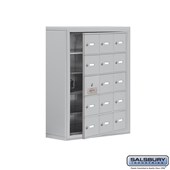 Cell Phone Storage Locker - with Front Access Panel - 5 Door High Unit (8 Inch Deep Compartments) - 15 A Doors (14 usable) - Surface Mounted - Master Keyed Locks