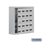 Cell Phone Storage Locker - with Front Access Panel - 5 Door High Unit (8 Inch Deep Compartments) - 20 A Doors (19 usable) - Surface Mounted - Resettable Combination Locks