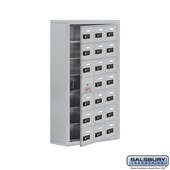 Cell Phone Storage Locker - with Front Access Panel - 7 Door High Unit (8 Inch Deep Compartments) - 21 A Doors (20 usable) - Surface Mounted - Resettable Combination Locks