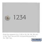 Custom Door Engraving - Black Filled - for Aluminum Cell Phone Storage Locker Door