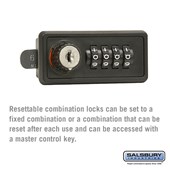 Resettable Combination Lock - Replacement Lock - for Cell Phone Storage Locker Door