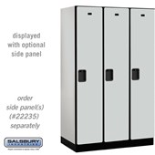 15" Wide Single Tier Designer Wood Locker - 3 Wide - 6 Feet High - 21 Inches Deep - Hasps