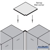 Flat Top Filler - Corner - for 21 Inch Deep Designer Wood Locker