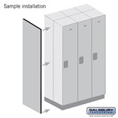 Double End Side Panel - for 6 Feet High - 21 Inch Deep Designer Wood Locker - without Sloping Hood