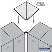 Sloping Hood Filler - Corner - for 21 Inch Deep Designer Wood Locker