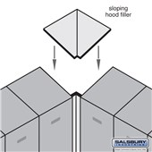Sloping Hood Filler - Corner - for 18 Inch Deep Designer Wood Locker