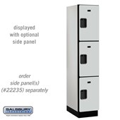 15" Wide Triple Tier Designer Wood Locker - 1 Wide - 6 Feet High - 21 Inches Deep - Hasps