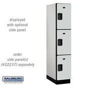 15" Wide Triple Tier Designer Wood Locker - 1 Wide - 6 Feet High - 24 Inches Deep - Hasps