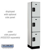 15" Wide Triple Tier Designer Wood Locker - 1 Wide - 6 Feet High - 18 Inches Deep - Hasps