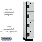 15" Wide Four Tier Designer Wood Locker - 1 Wide - 6 Feet High - 18 Inches Deep - Hasps