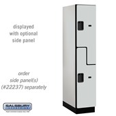 15" Wide Double Tier 'S' Style Designer Wood Locker - 1 Wide - 6 Feet High - 24 Inches Deep - Hasps
