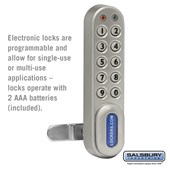 Electronic Lock - for Open Access Designer Wood Locker and Designer Gear Locker Door