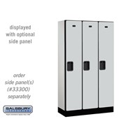 12" Wide Single Tier Designer Wood Locker - 3 Wide - 5 Feet High - 15 Inches Deep - Hasps