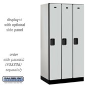 12" Wide Single Tier Designer Wood Locker - 3 Wide - 6 Feet High - 21 Inches Deep - Hasps
