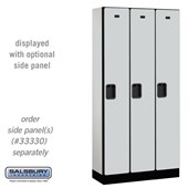 12" Wide Single Tier Designer Wood Locker - 3 Wide - 6 Feet High - 15 Inches Deep - Hasps