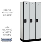 12" Wide Single Tier Designer Wood Locker - 3 Wide - 6 Feet High - 18 Inches Deep - Hasps