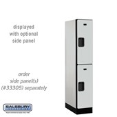 12" Wide Double Tier Designer Wood Locker - 1 Wide - 5 Feet High - 21 Inches Deep - Hasps