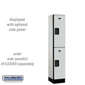 12" Wide Double Tier Designer Wood Locker - 1 Wide - 5 Feet High - 15 Inches Deep - Hasps