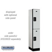12" Wide Double Tier Designer Wood Locker - 1 Wide - 5 Feet High - 18 Inches Deep - Hasps
