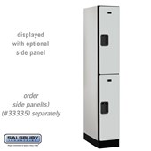 12" Wide Double Tier Designer Wood Locker - 1 Wide - 6 Feet High - 21 Inches Deep - Hasps