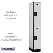 12" Wide Double Tier Designer Wood Locker - 1 Wide - 6 Feet High - 18 Inches Deep - Hasps