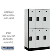12" Wide Double Tier Designer Wood Locker - 3 Wide - 5 Feet High - 18 Inches Deep - Hasps
