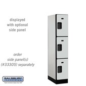 12" Wide Triple Tier Designer Wood Locker - 1 Wide - 5 Feet High - 21 Inches Deep - Hasps