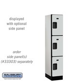 12" Wide Triple Tier Designer Wood Locker - 1 Wide - 5 Feet High - 18 Inches Deep - Hasps