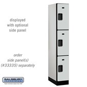 12" Wide Triple Tier Designer Wood Locker - 1 Wide - 6 Feet High - 21 Inches Deep - Hasps