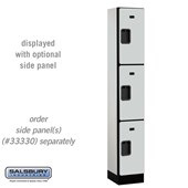 12" Wide Triple Tier Designer Wood Locker - 1 Wide - 6 Feet High - 15 Inches Deep - Hasps