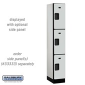 12" Wide Triple Tier Designer Wood Locker - 1 Wide - 6 Feet High - 18 Inches Deep - Hasps