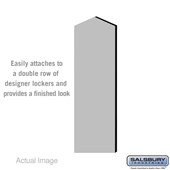Double End Side Panel - for 5 Feet High - 18 Inch Deep Designer Wood Locker - with Sloping Hood