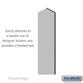 Double End Side Panel - for 5 Feet High - 15 Inch Deep Designer Wood Locker - with Sloping Hood