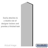 Double End Side Panel - for 6 Feet High - 18 Inch Deep Designer Wood Locker - with Sloping Hood