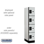 12" Wide Four Tier Designer Wood Locker - 1 Wide - 5 Feet High - 21 Inches Deep - Hasps
