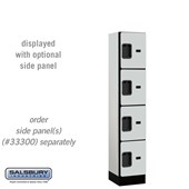 12" Wide Four Tier Designer Wood Locker - 1 Wide - 5 Feet High - 15 Inches Deep - Hasps