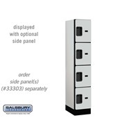 12" Wide Four Tier Designer Wood Locker - 1 Wide - 5 Feet High - 18 Inches Deep - Hasps