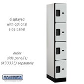 12" Wide Four Tier Designer Wood Locker - 1 Wide - 6 Feet High - 21 Inches Deep - Hasps