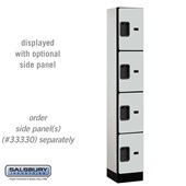 12" Wide Four Tier Designer Wood Locker - 1 Wide - 6 Feet High - 15 Inches Deep - Hasps