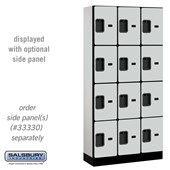 12" Wide Four Tier Designer Wood Locker - 3 Wide - 6 Feet High - 15 Inches Deep - Hasps