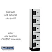 12" Wide Five Tier Box Style Designer Wood Locker - 1 Wide - 5 Feet High - 15 Inches Deep - Hasps