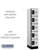 12" Wide Five Tier Box Style Designer Wood Locker - 1 Wide - 5 Feet High - 18 Inches Deep - Hasps