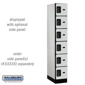 12" Wide Six Tier Box Style Designer Wood Locker - 1 Wide - 6 Feet High - 21 Inches Deep - Hasps