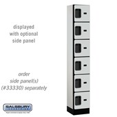 12" Wide Six Tier Box Style Designer Wood Locker - 1 Wide - 6 Feet High - 15 Inches Deep - Hasps