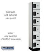 12" Wide Six Tier Box Style Designer Wood Locker - 1 Wide - 6 Feet High - 18 Inches Deep - Hasps