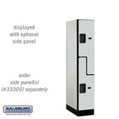 12" Wide Double Tier 'S' Style Designer Wood Locker - 1 Wide - 5 Feet High - 21 Inches Deep - Hasps