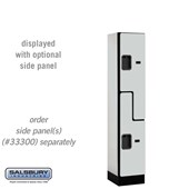 12" Wide Double Tier 'S' Style Designer Wood Locker - 1 Wide - 5 Feet High - 15 Inches Deep - Hasps