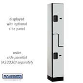12" Wide Double Tier 'S' Style Designer Wood Locker - 1 Wide - 6 Feet High - 15 Inches Deep - Hasps