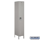 15" Wide Single Tier Standard Metal Locker - 1 Wide - 6 Feet High - 18 Inches Deep