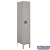12" Wide Single Tier Standard Metal Locker - 1 Wide - 5 Feet High - 18 Inches Deep